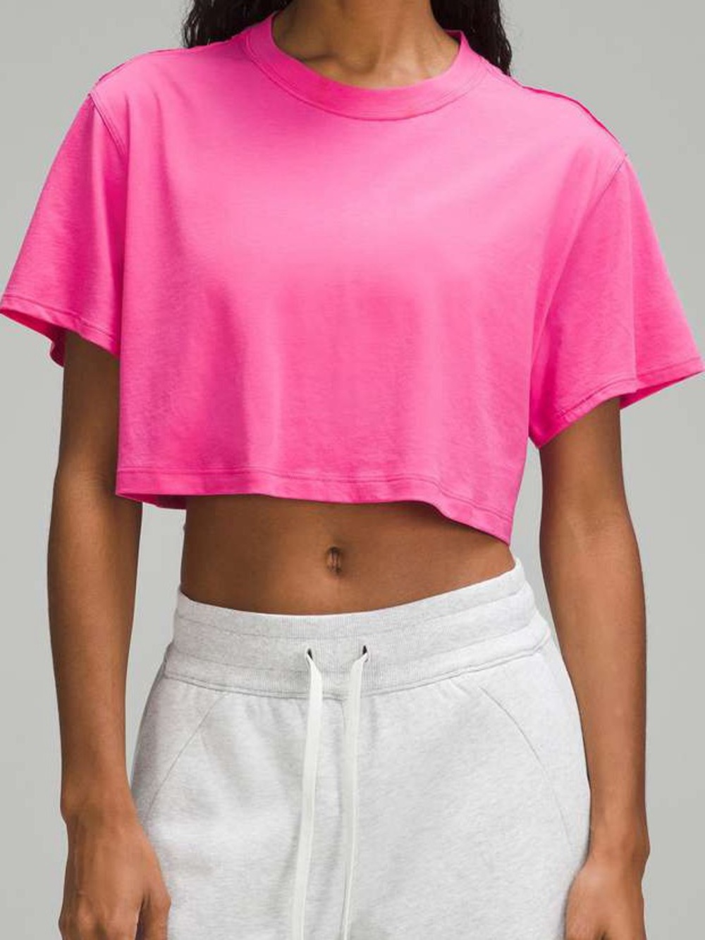 Lululemon Pink All Yours Cropped T-Shirt Size 6